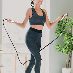 Gym And Fitness Accessories: Skipping Rope Jump with Counter Smart Calorie Counting Adjustable Cable Ropeless