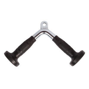 Gym And Fitness Accessories: Randy & Travis Rubber-Coated Tricep Pushdown Bar Attachment