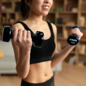 Gym Weights: 5kg Dumbbells Pair PVC Hand Weights PVC Coated