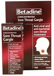 Betadine Concentrated Sore Throat Gargle 15ml