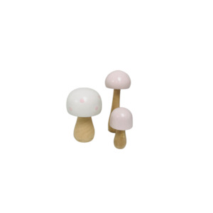 Wooden Toadstools - Set of 3