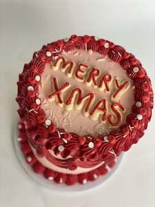 Merry Christmas Vintage Cake