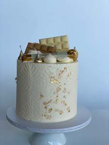 Classy White on White Cake