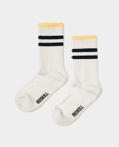 Roskill Supply Co - Bike Socks - White/Yellow