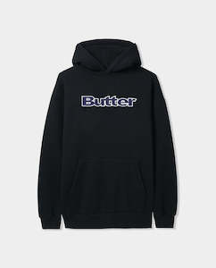 Butter Goods - Logo Denim Applique Pullover Hood - Black