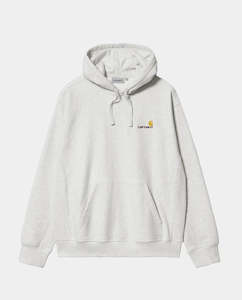 Internet only: Carhartt WIP - Hooded American Script Sweat - Ash Heather