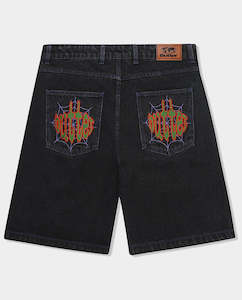 Butter Goods - Spider Denim Shorts - Washed Black