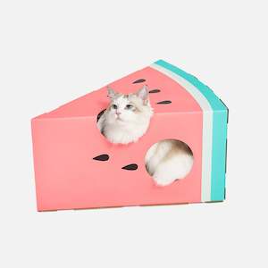 Pet: Cat House & Scratcher - Watermelon