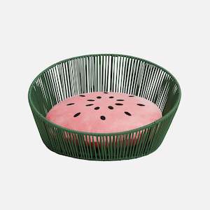 Pet: Rattan Cat Bed - Watermelon