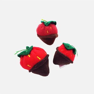 Pet: Organic Catnip Toy - Chocolate Dipped Strawberry