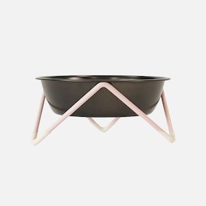 Cat Bowl - Meow Luxe - Black & Blush