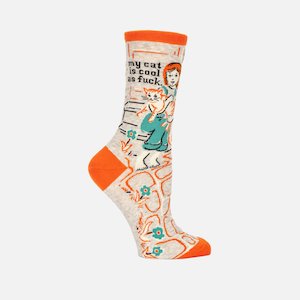 Cat Socks - My Cat is Cool as Fuck - Women's