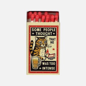 Drunk Cat Matchbox - Too Intense