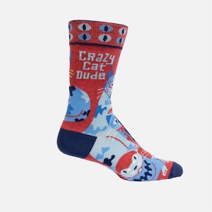 Pet: Cat Socks - Crazy Cat Dude - Men's