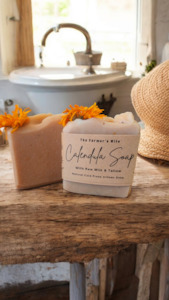 Calendula Soap with Raw Milk and Tallow