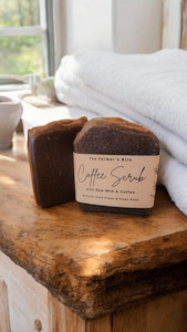 Milk and cream processing: Coffee Scrub Soap with Raw Milk and Coffee