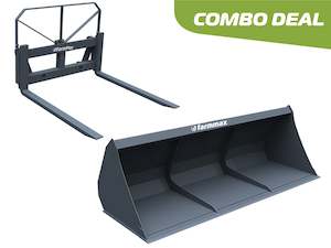 FarmMax Ribbed Bucket/Pallet Forks Combo