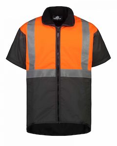 Far South 63AOR Oilskin Vest - Fluro Top and Reflector