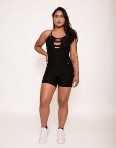 Amelia Black Shorts Jumpsuit