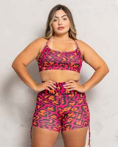 Tops: Pink Leopard Sports Bra