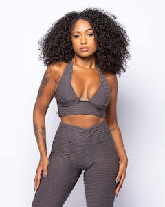 Tops: Grey Push Up Sports Bra