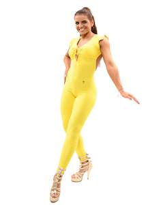 Jumpsuits: Valentina Yellow Jumpsuit