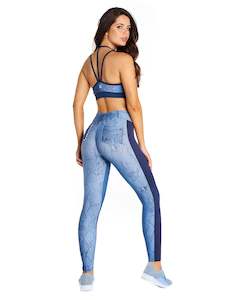 Outlet: Scrunch Booty Blue Viper Legging