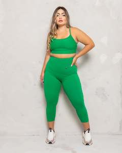 7 8 Leggings: Green High Rise 7/8 Compressive Leggings