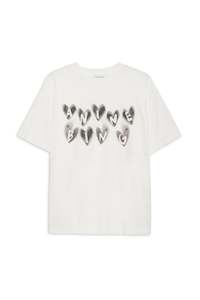 Anine Bing - Cade Heart Ivory Tee