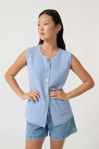 Onte - Helena Gilet Blue