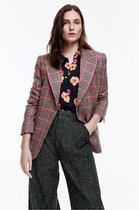 SMYTHE - 90'S BLAZER PINK GLENCHECK