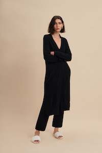 W.cashmere - Maya Duster Cardigan Black