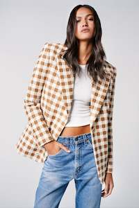 SMYTHE - 90'S BLAZER UMBER CHECK WAS $1589