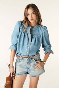 Ba&sh - Lwillac Denim Blue Shirt