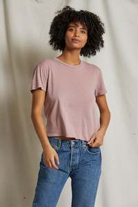 Perfect White Tee - Harley Crew Mauve Tee