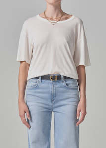 CITIZENS OF HUMANITY - ELISABETTA RELAXED TEE OFF WHITE