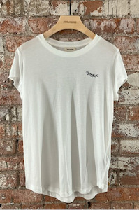 Tees Tanks: ZADIG ET VOLTAIRE - WOOP AMOUR BLANC WAS $229