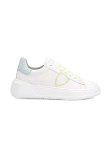 Everyday Sneakers Style: PHILIPPE MODEL - TRES TEMPLE VEAU GLITTER BLANC JAUNE WAS $699