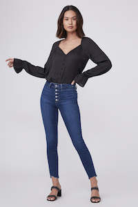 Paige - Hoxton High Rise Skinny Ankle With Exposed Buttonfly + Welt Star Sign Was $439