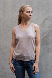 STANDARD ISSUE - MERINO CAMI CASHEW WAS $149