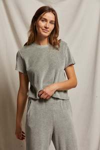 Perfect White Tee - Clara Heather Grey