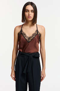 Essentiel Antwerp - Escale Brown Lace Camisole Was $349