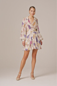 BY TIMO - CHIFFON  MINI DRESS FLOWER GARDEN WAS $789