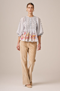 Bytimo - Cotton Slub Flower Market Blouse Was $479