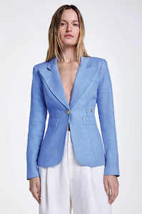 Smythe - Linen Duchess Blazer Periwinkle Blue