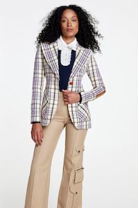 Jackets: SMYTHE - PATCH POCKET BIRKIN LAVANDER NAVY BLAZER