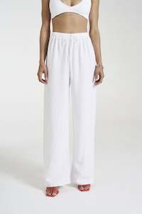 SUMMI SUMMI - ANGELIC LINEN WHITE PANTS