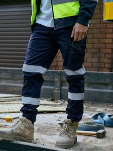 Taped Biomotion Stretch Cotton Drill Cargo Cuffed Pants