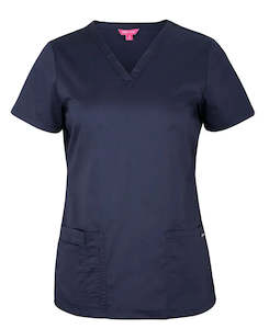 LADIES PREMIUM SCRUB TOP BLACK OR NAVY