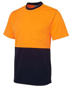 Hi Vis Tee, Lime/Navy or Orange/Navy